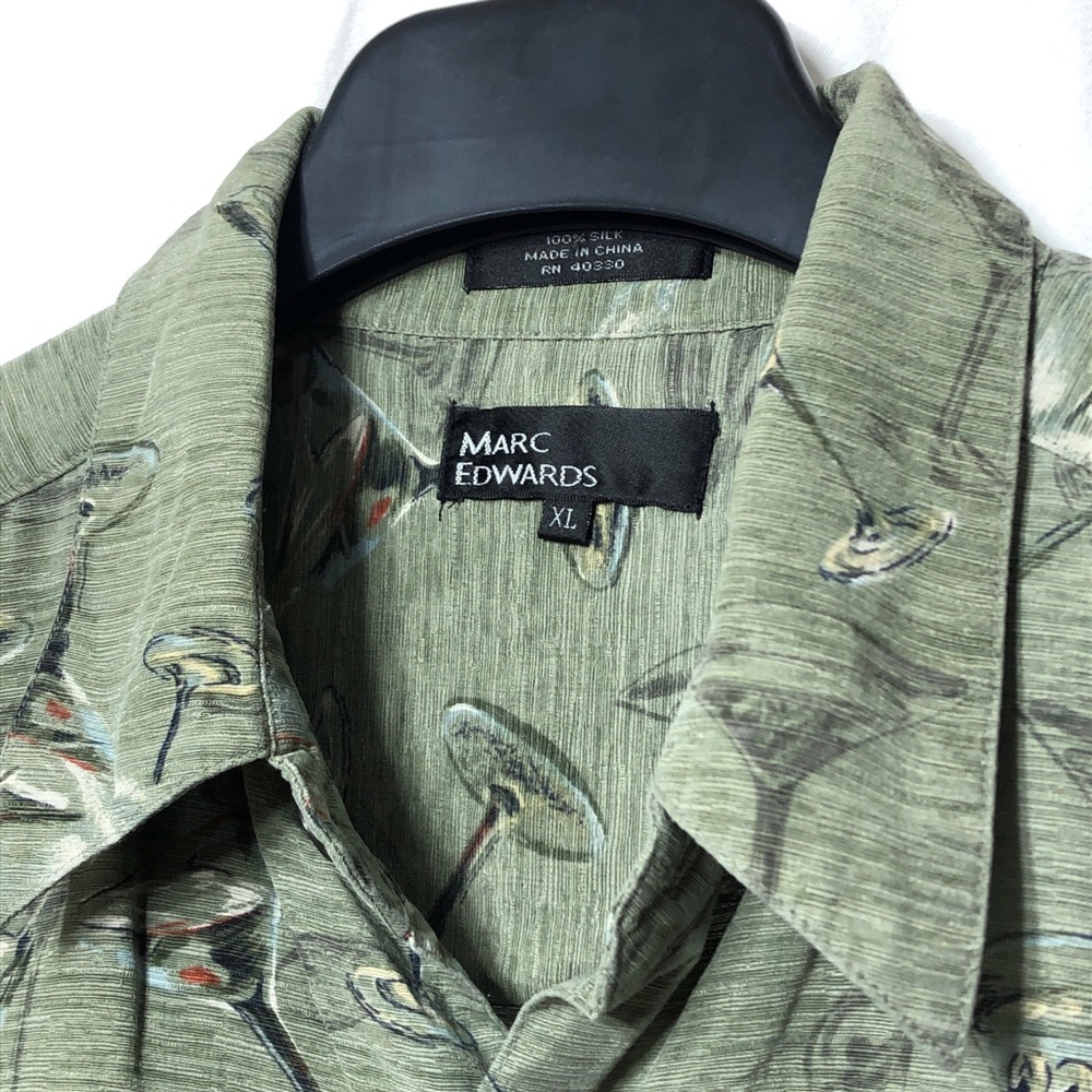 Marc Edwards Silk Martini Hawiian Shirt - Picture 2 of 3